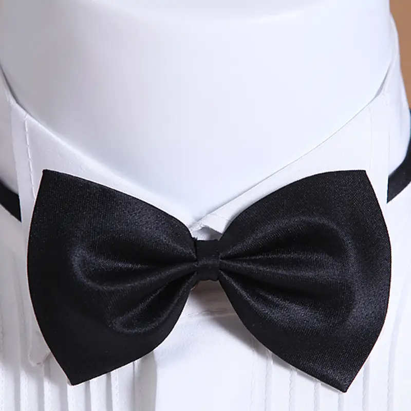 Men's White Tie Shirt with Red Bow Tie — feature 21