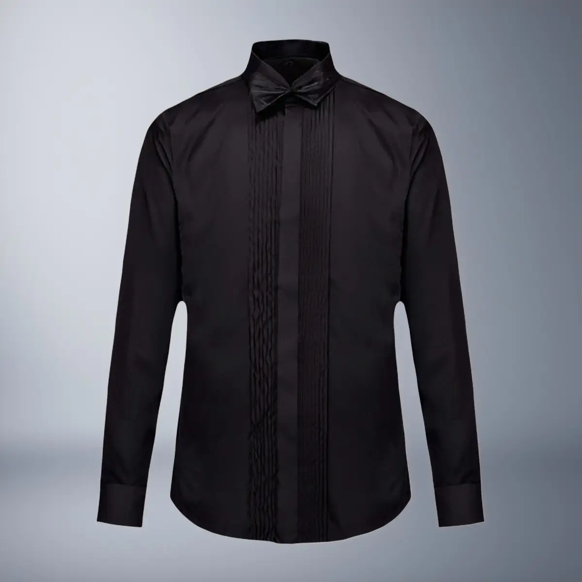 Men's White Tie Shirt with Red Bow Tie — feature 27
