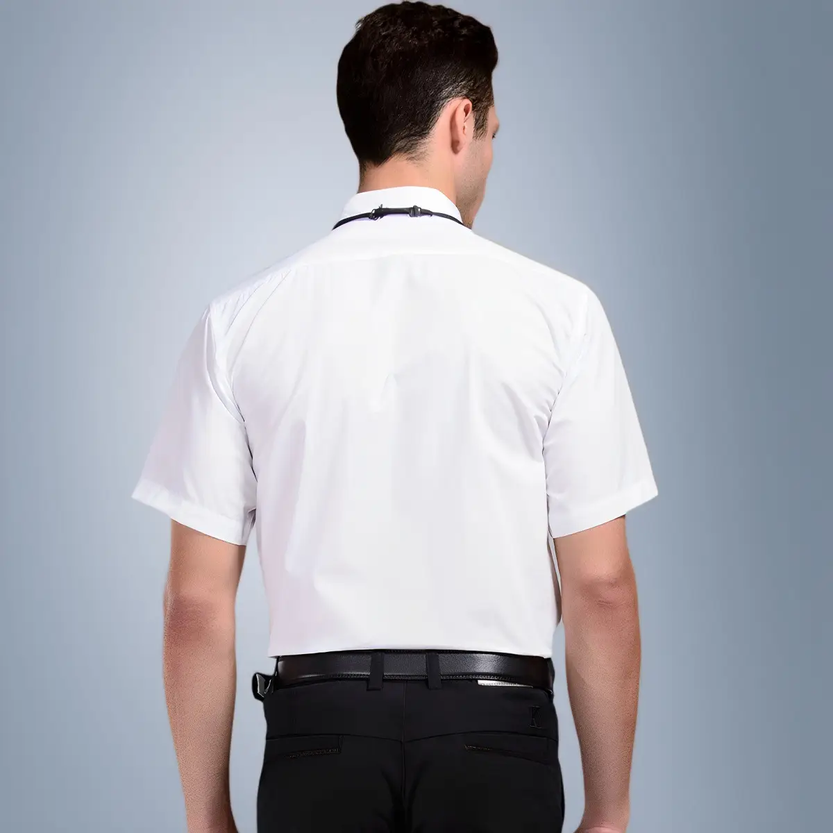 Men's White Tie Shirt with Red Bow Tie — feature 33