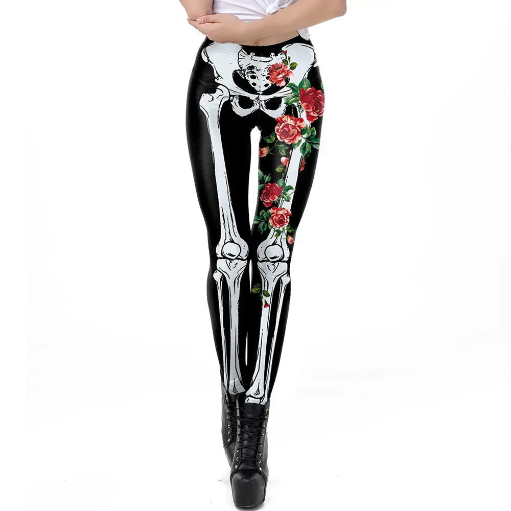 2024 Halloween 3D Skull Leggings Women Small - Image 10