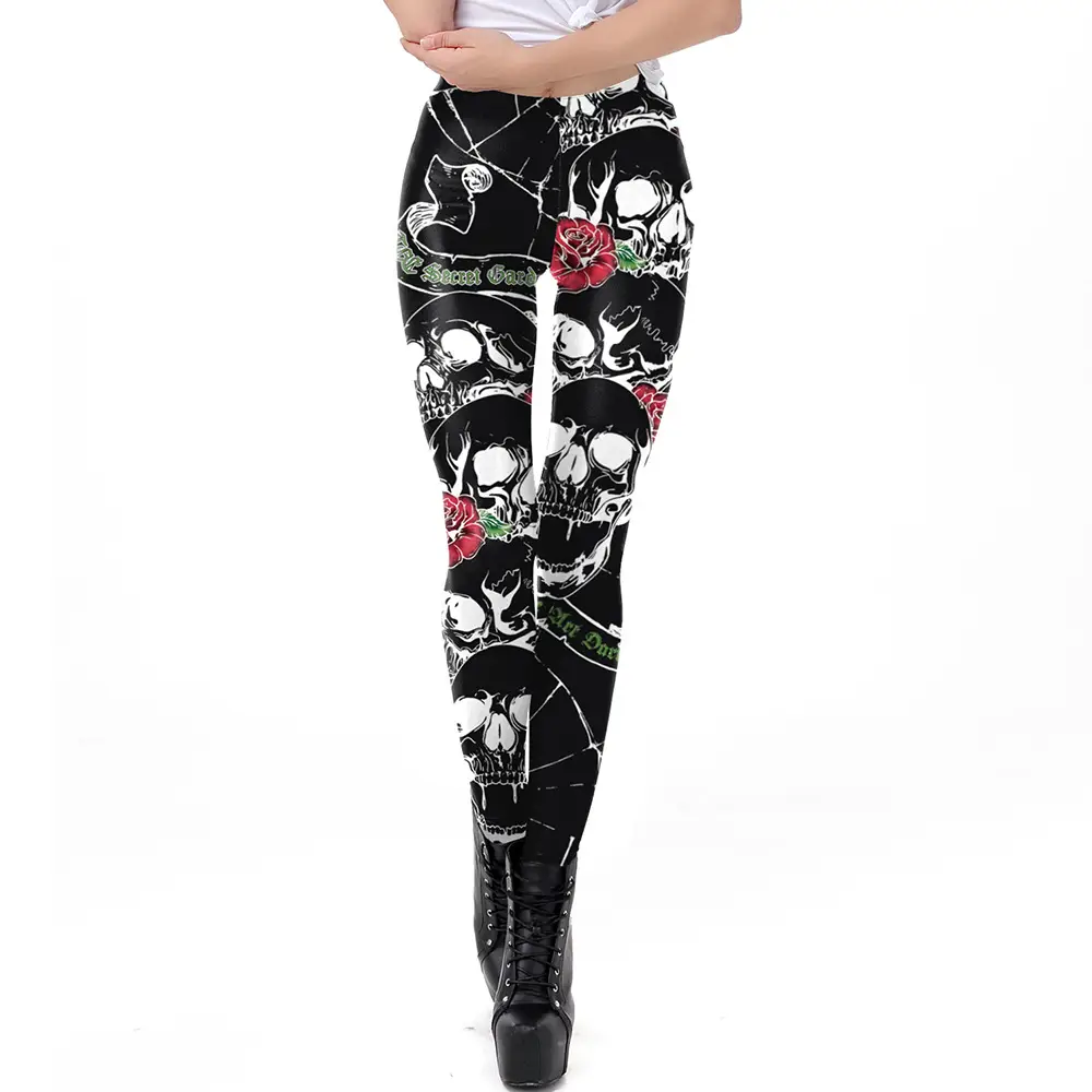 2024 Halloween 3D Skull Leggings Women Small - Image 11