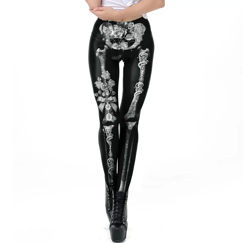 2024 Halloween 3D Skull Leggings Women Small - Image 5