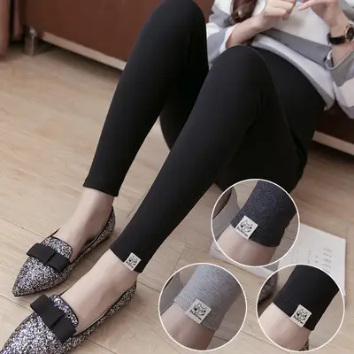 Real Shot Pregnant Women's Pants Solid Color Slim Fit - Image 10