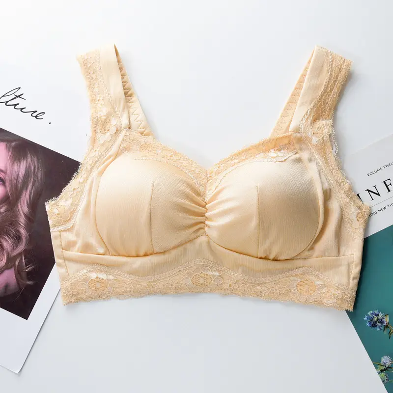 Brushed Wire-Free Large Size Sleep Bra, Full Cup Push-Up Adjustable Sports Women's Underwear Bra, Beautiful and Breathable