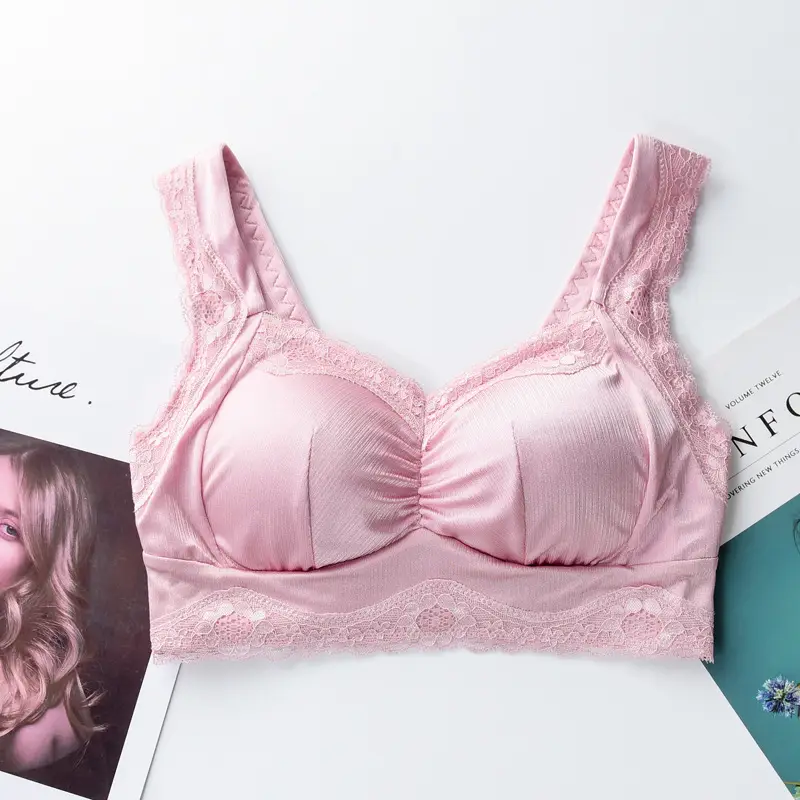Brushed Wire-Free Large Size Sleep Bra, Full Cup Push-Up Adjustable Sports Women's Underwear Bra, Beautiful and Breathable