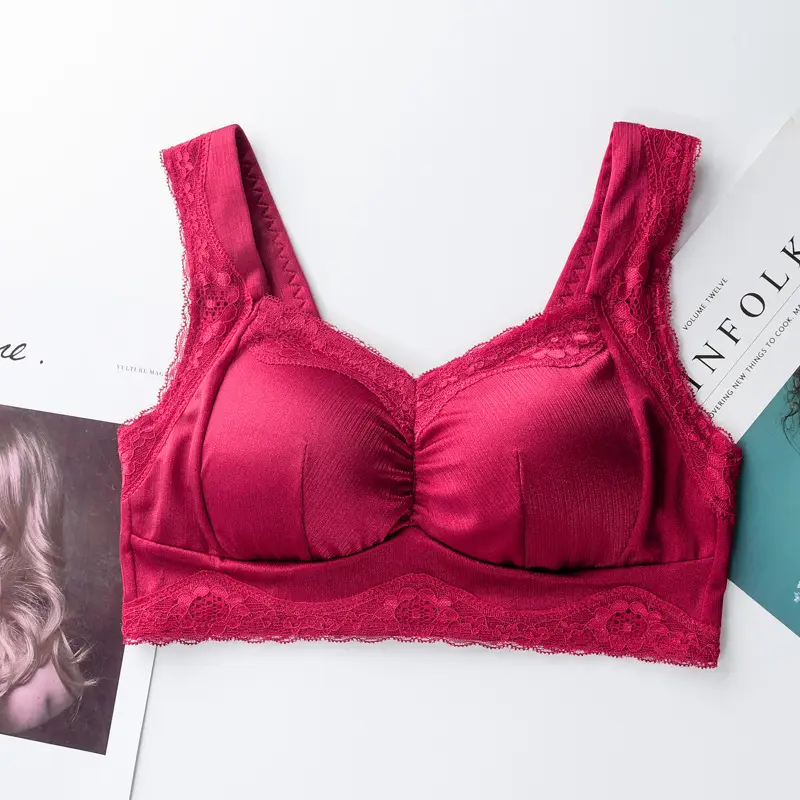 Brushed Wire-Free Large Size Sleep Bra, Full Cup Push-Up Adjustable Sports Women's Underwear Bra, Beautiful and Breathable