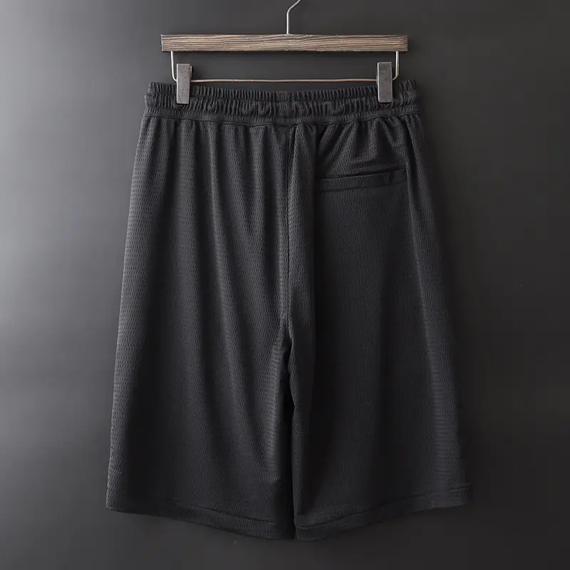 Men's Black Ice Silk Casual Shorts Large - Image 2