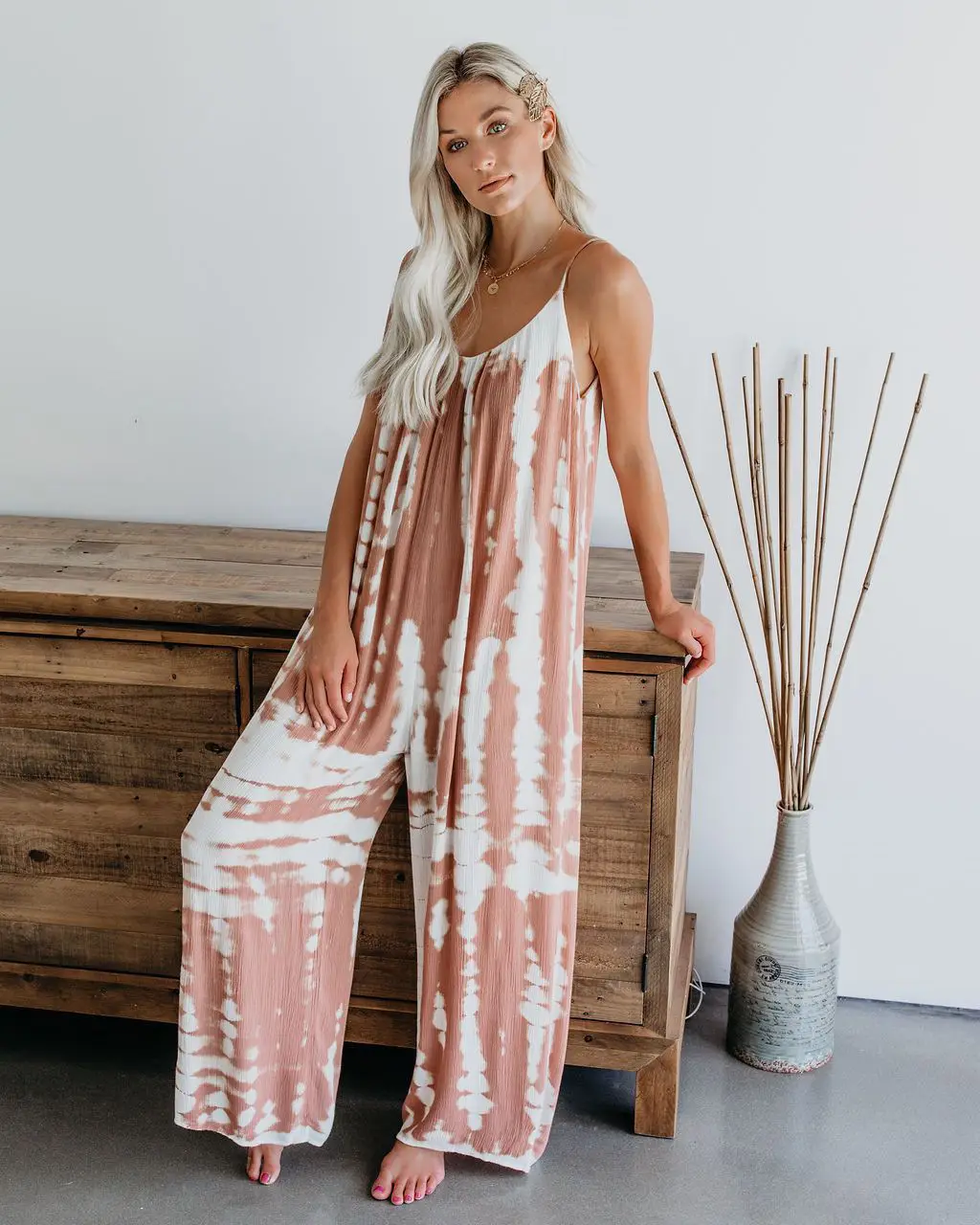 Women Leopard Print Wide Leg Pajamas Set