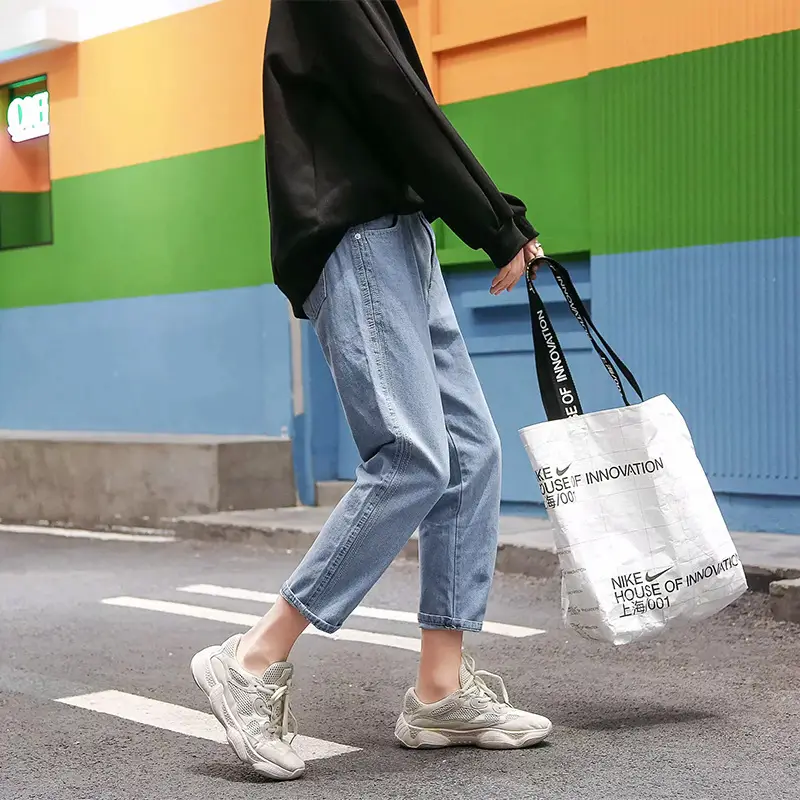 Men's Loose Cropped Jeans Summer Light Blue Radish Style