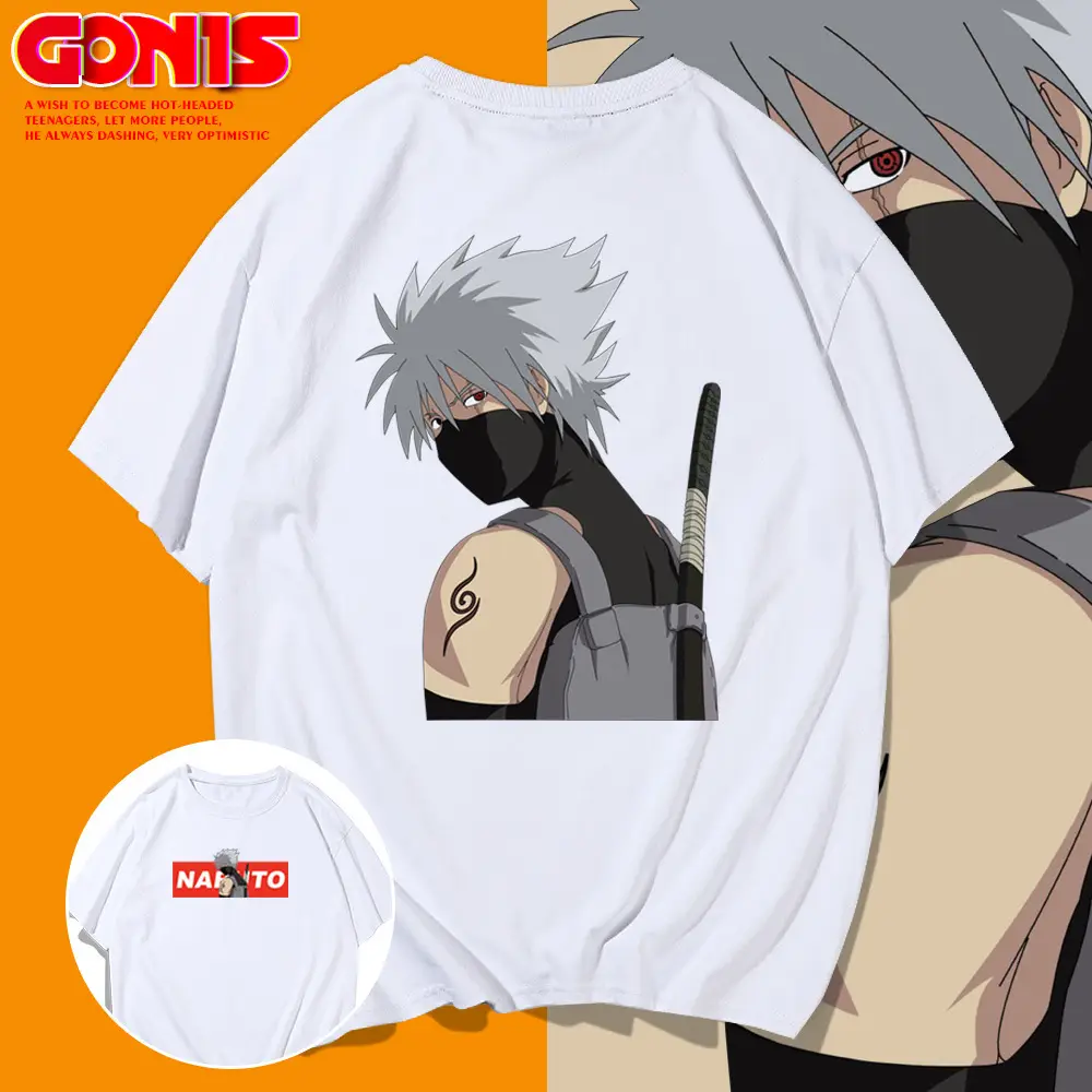 Men's Blue Cartoon T-Shirt with Joint Tattoo Design - Image 9