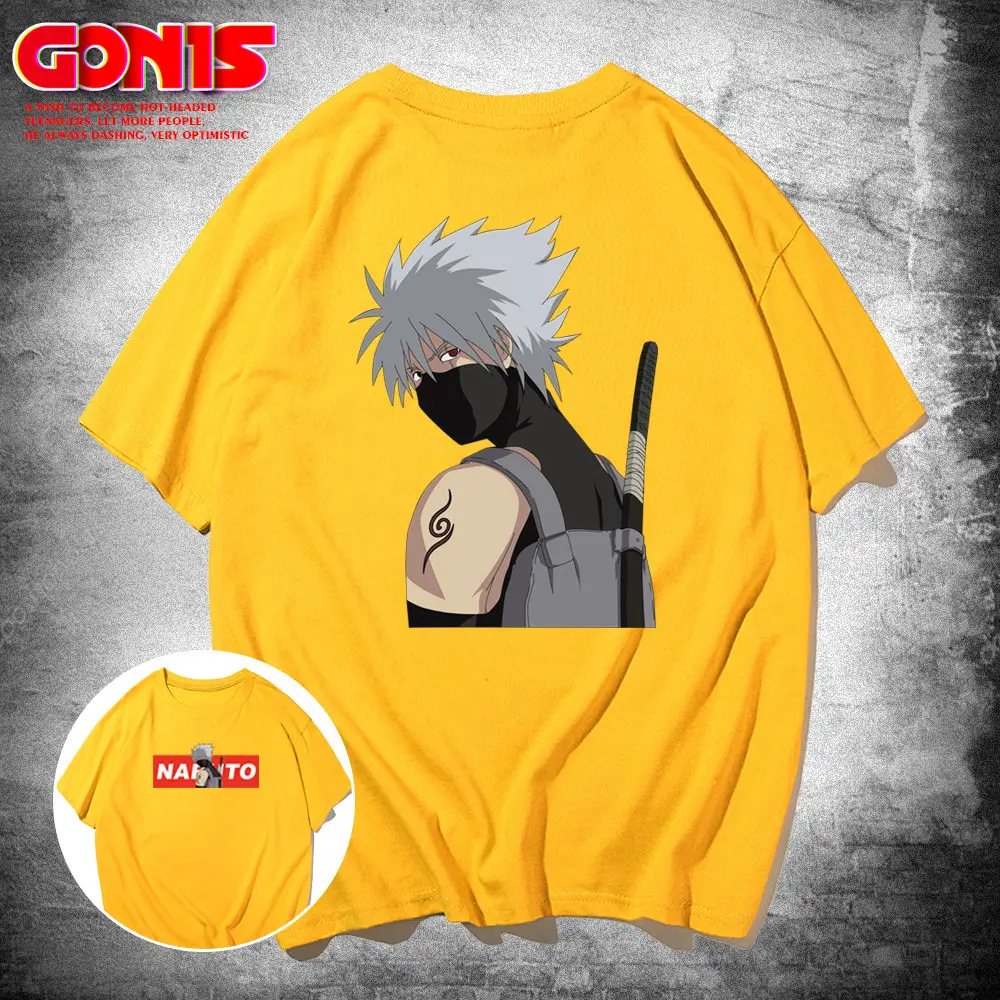 Men's Blue Cartoon T-Shirt with Joint Tattoo Design - Image 3