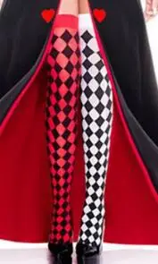 Halloween Queen of Hearts Cosplay Dress Black Red