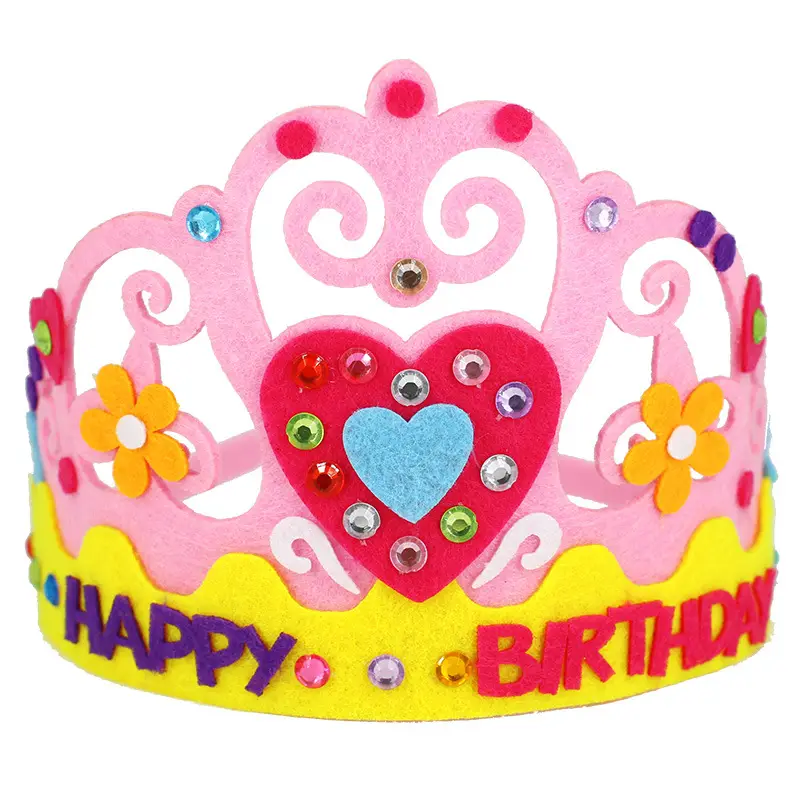Children's Pink Crystal Crown for Birthday & Kindergarten - Image 12