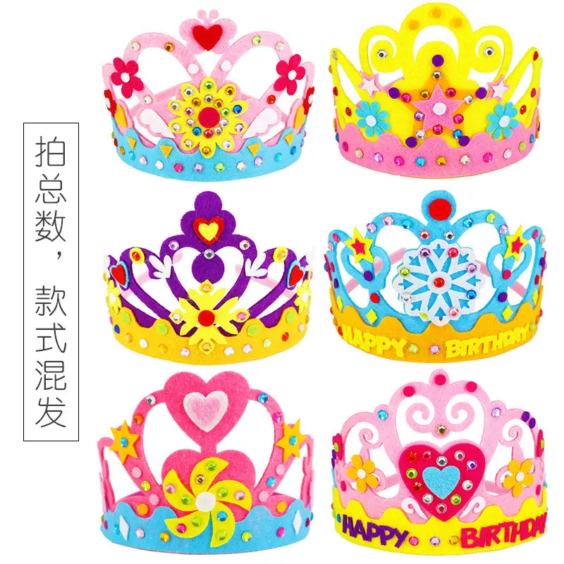 Children's Pink Crystal Crown for Birthday & Kindergarten - Image 2