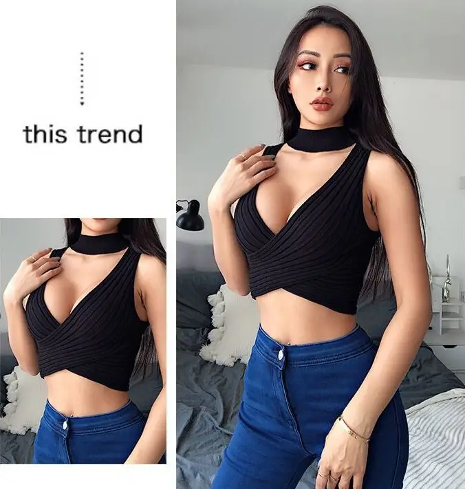 Light Blue Knitted Vests for Women Spring Summer — feature 1