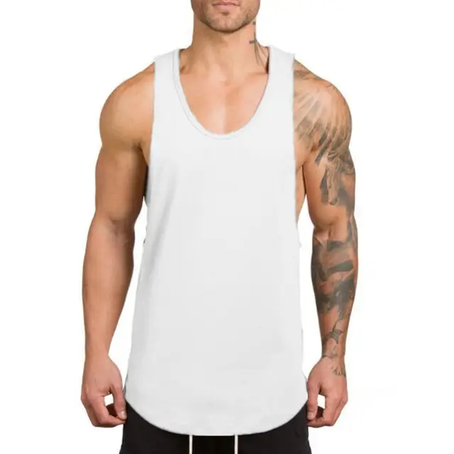 Men's Maroon Split-Loose Fitness Vest European Size - Image 8