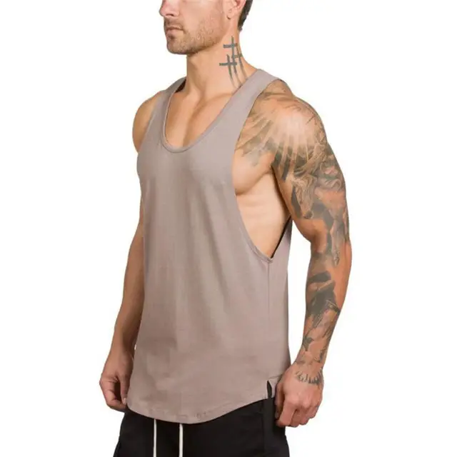 Men's Maroon Split-Loose Fitness Vest European Size - Image 10