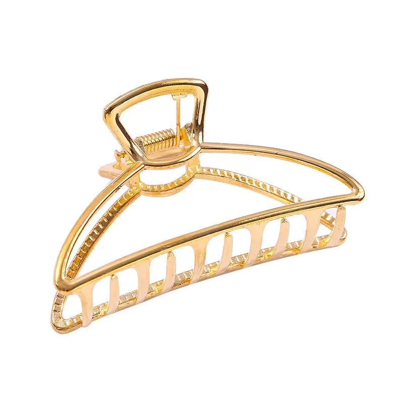 Gold Metal Hairpin Clip Medium Size Geometric Semicircle - Image 20