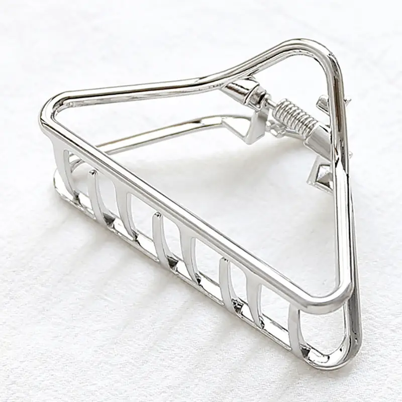 Gold Metal Hairpin Clip Medium Size Geometric Semicircle - Image 14