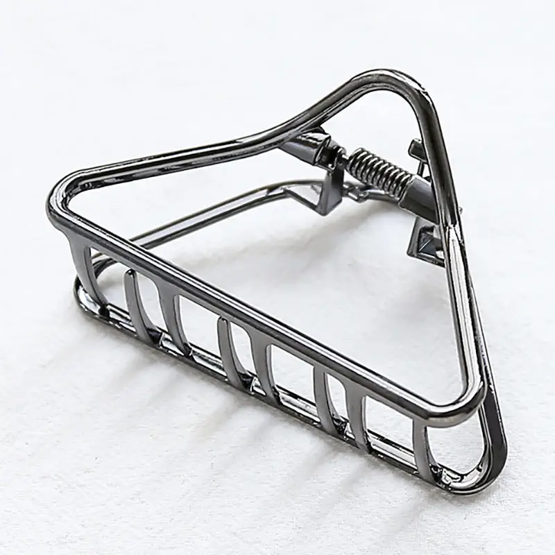 Gold Metal Hairpin Clip Medium Size Geometric Semicircle - Image 15