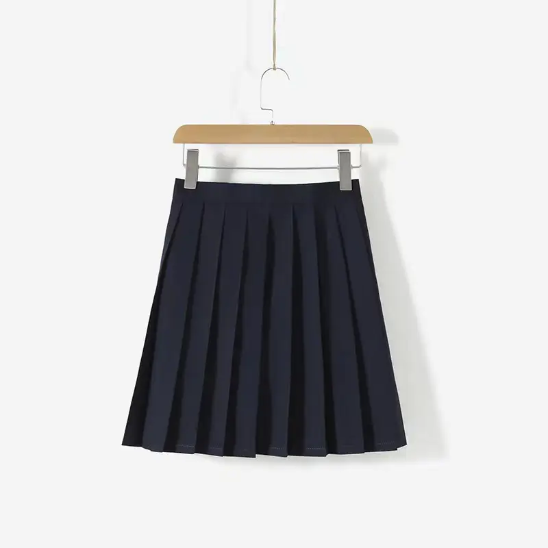 Black Fluffy Pleated Skirt for Women