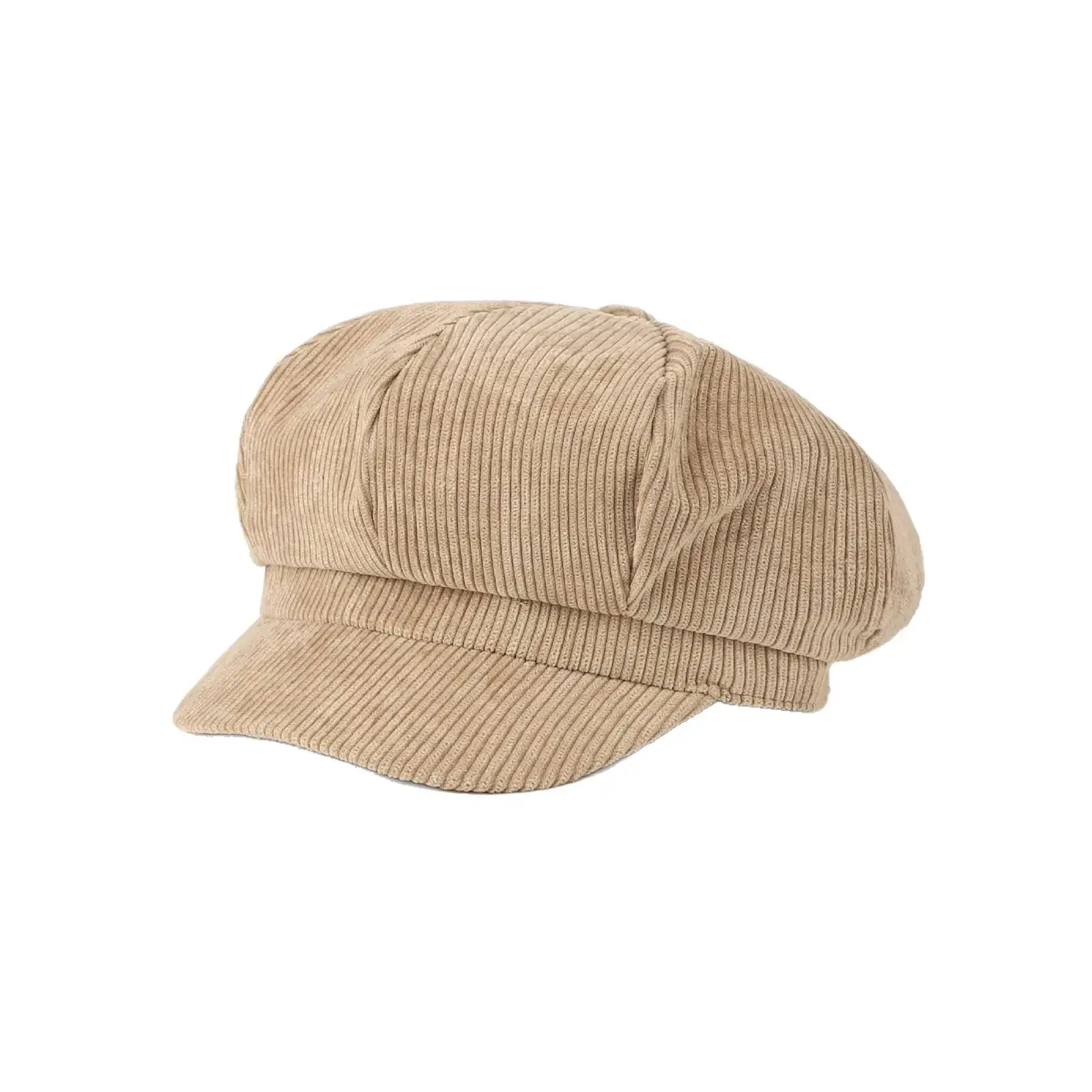 Women Korean Corduroy Cap Beige Autumn Winter - Image 17