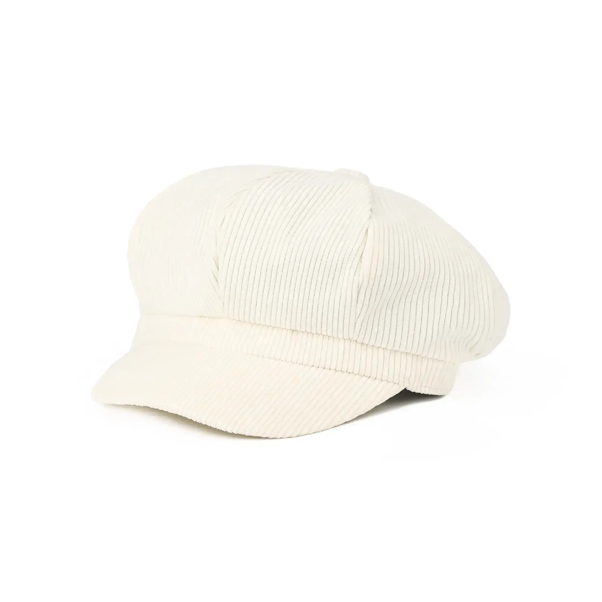 Women Korean Corduroy Cap Beige Autumn Winter - Image 4