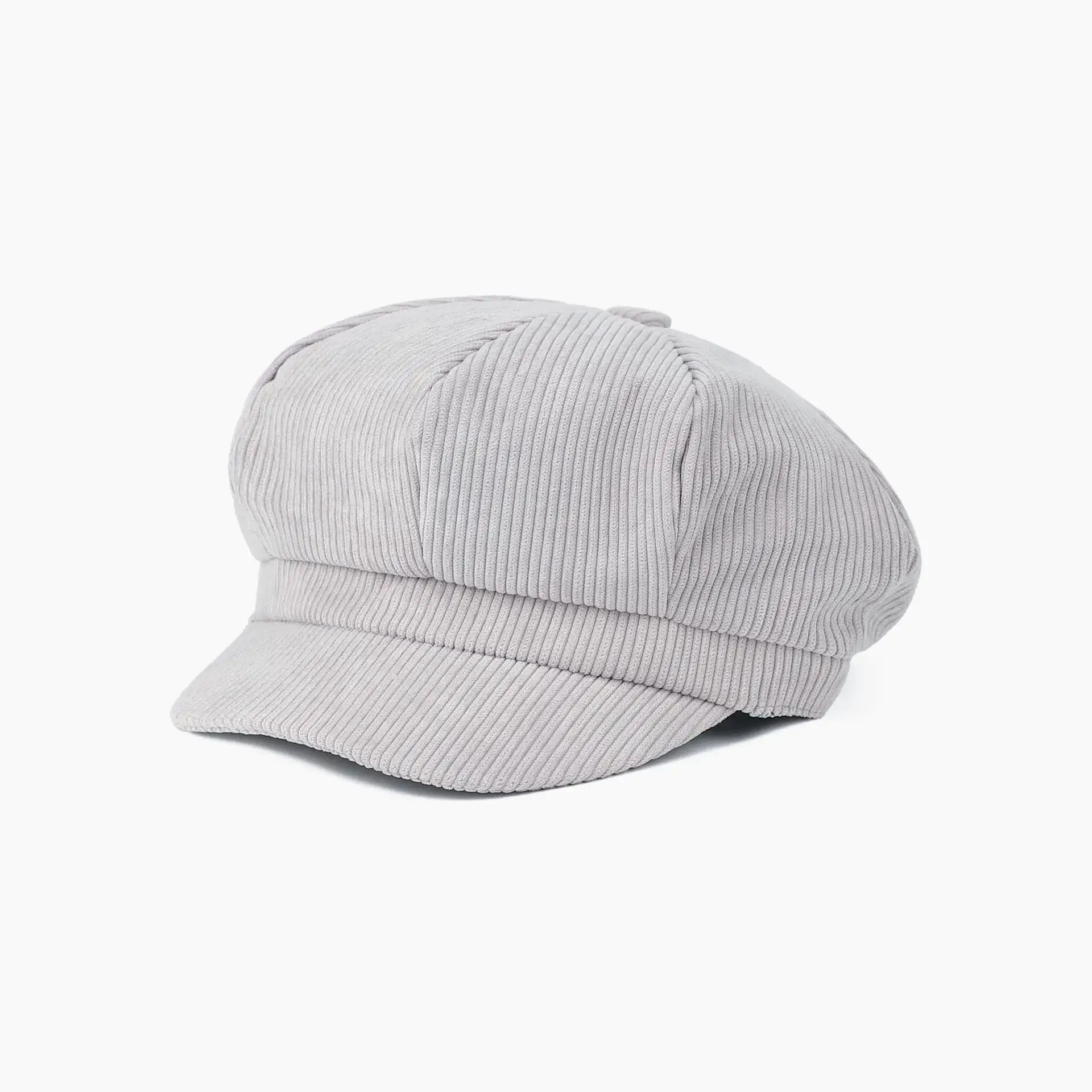Women Korean Corduroy Cap Beige Autumn Winter - Image 7