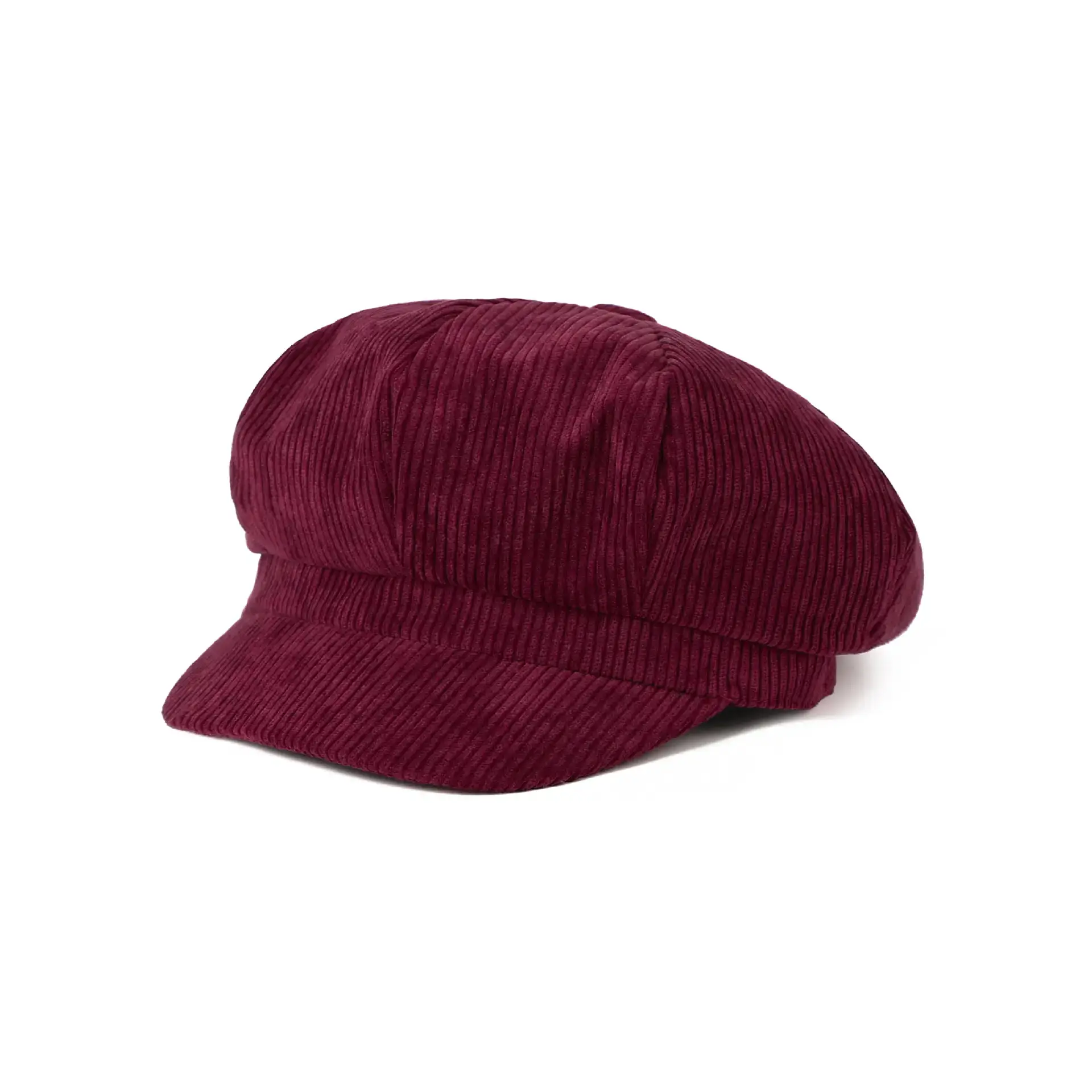 Women Korean Corduroy Cap Beige Autumn Winter - Image 9
