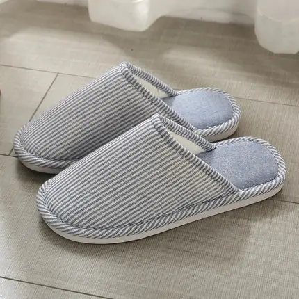 Thick-Soled Cotton Slippers with Covered Heel for Autumn and Winter, Couple's Home Non-Slip Warm Indoor Slippers for Men and Women, Closed-Toe Slippers, Thickened for Winter