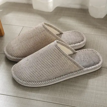 Thick-Soled Cotton Slippers with Covered Heel for Autumn and Winter, Couple's Home Non-Slip Warm Indoor Slippers for Men and Women, Closed-Toe Slippers, Thickened for Winter
