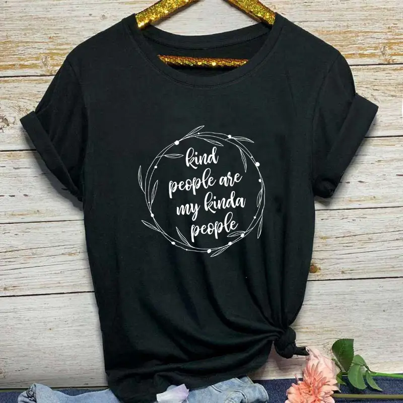 Red T-Shirt "Kind People Are My Kinda People" Short Sleeve - Image 2