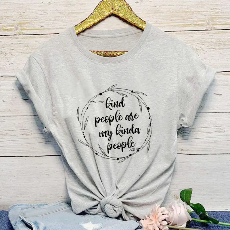 Red T-Shirt "Kind People Are My Kinda People" Short Sleeve - Image 3