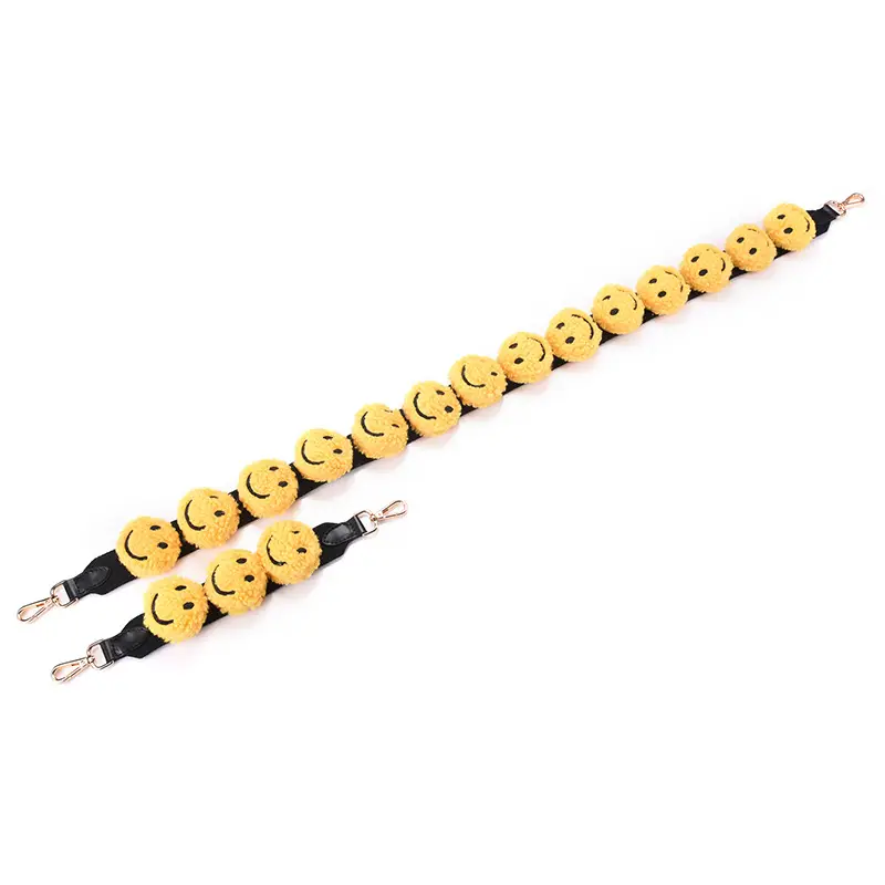 Yellow Smiley Face Crossbody Bag with Replacement Strap - Image 5