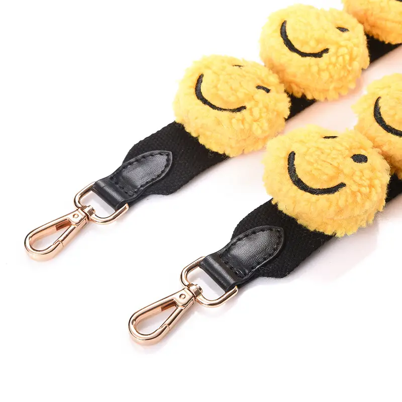 Yellow Smiley Face Crossbody Bag with Replacement Strap - Image 6