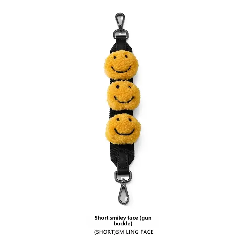 Yellow Smiley Face Crossbody Bag with Replacement Strap - Image 3