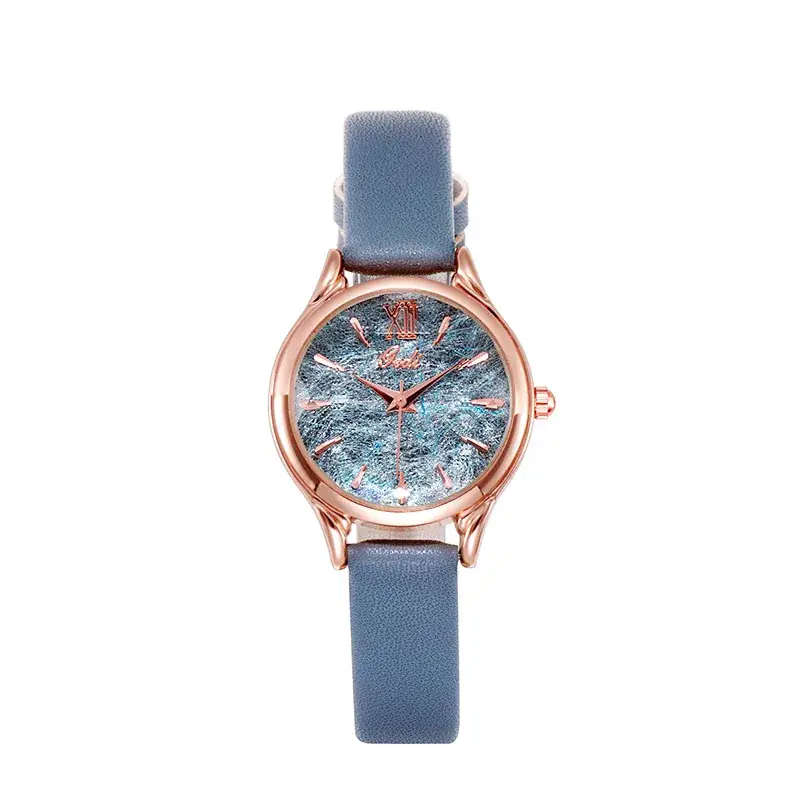 Korean Style Women's Watch Rose Gold Glitter White Strap - Image 11