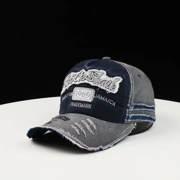 Men's 969 Embroidered Baseball Cap Denim Travel Wear - Image 9
