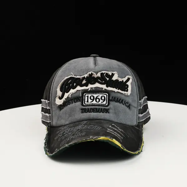 Men's 969 Embroidered Baseball Cap Denim Travel Wear — feature 8