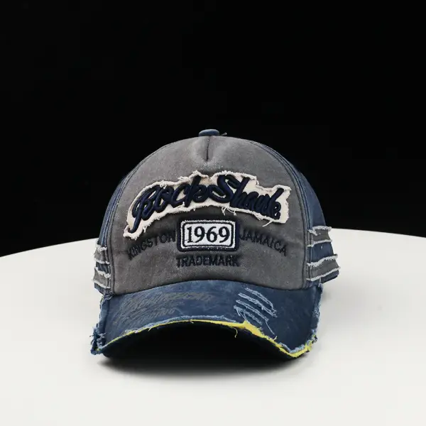 Men's 969 Embroidered Baseball Cap Denim Travel Wear — feature 9