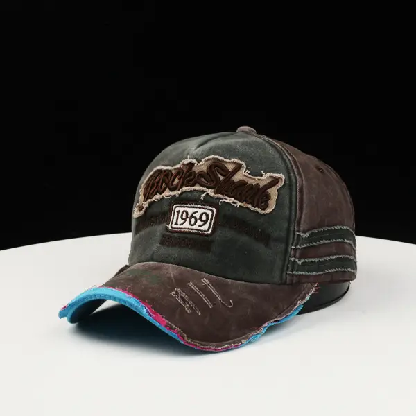 Men's 969 Embroidered Baseball Cap Denim Travel Wear - Image 2