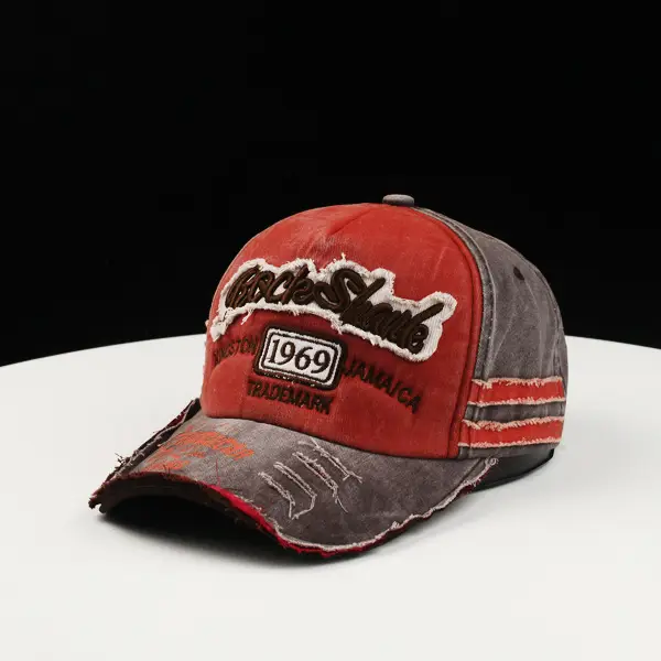 Men's 969 Embroidered Baseball Cap Denim Travel Wear - Image 5