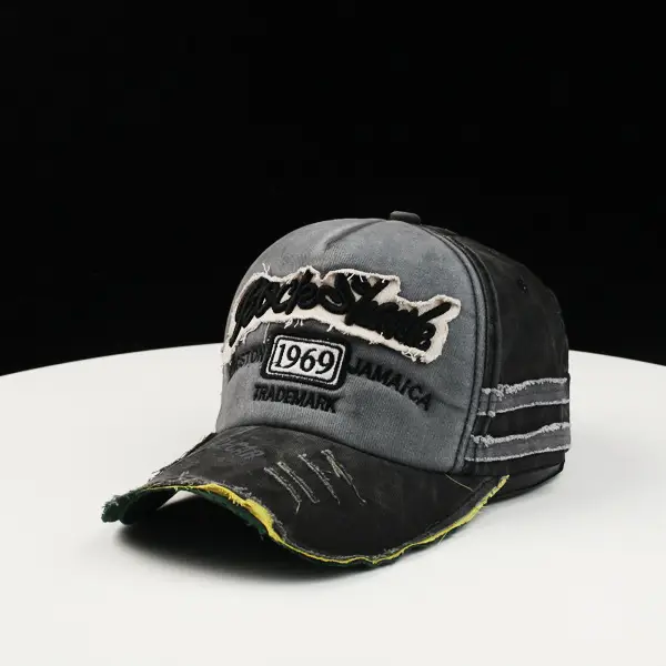 Men's 969 Embroidered Baseball Cap Denim Travel Wear - Image 6