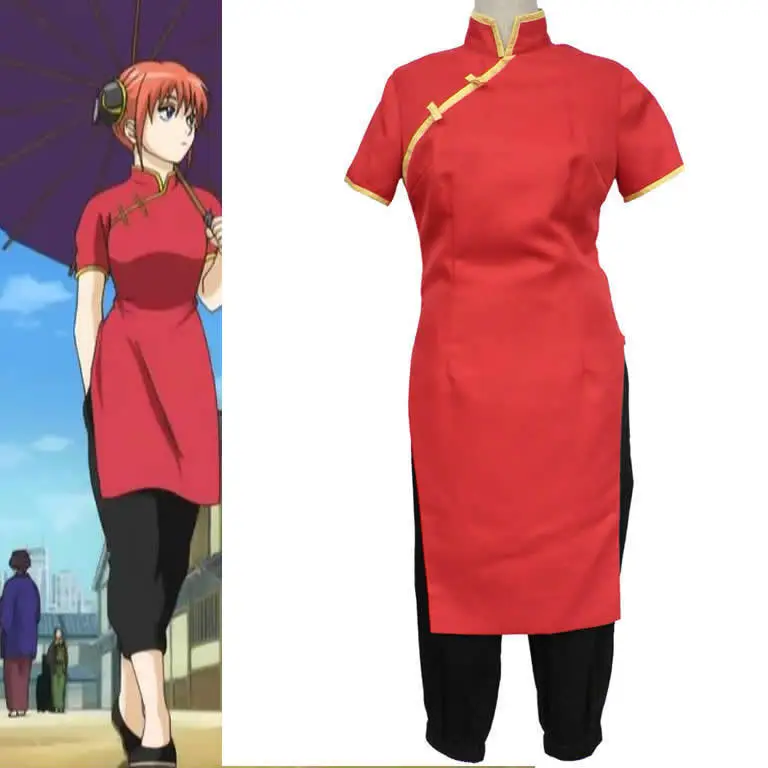 Factory Silver Soul Shenle Kung Fu Dress Red Cheongsam Black Trousers - Image 4