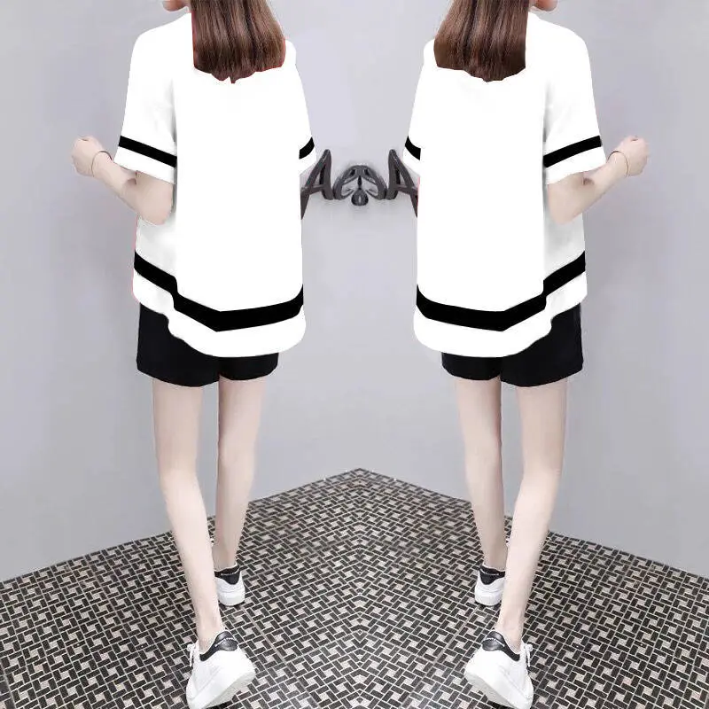 Red Black Korean Style Shorts Set for Women — feature 12