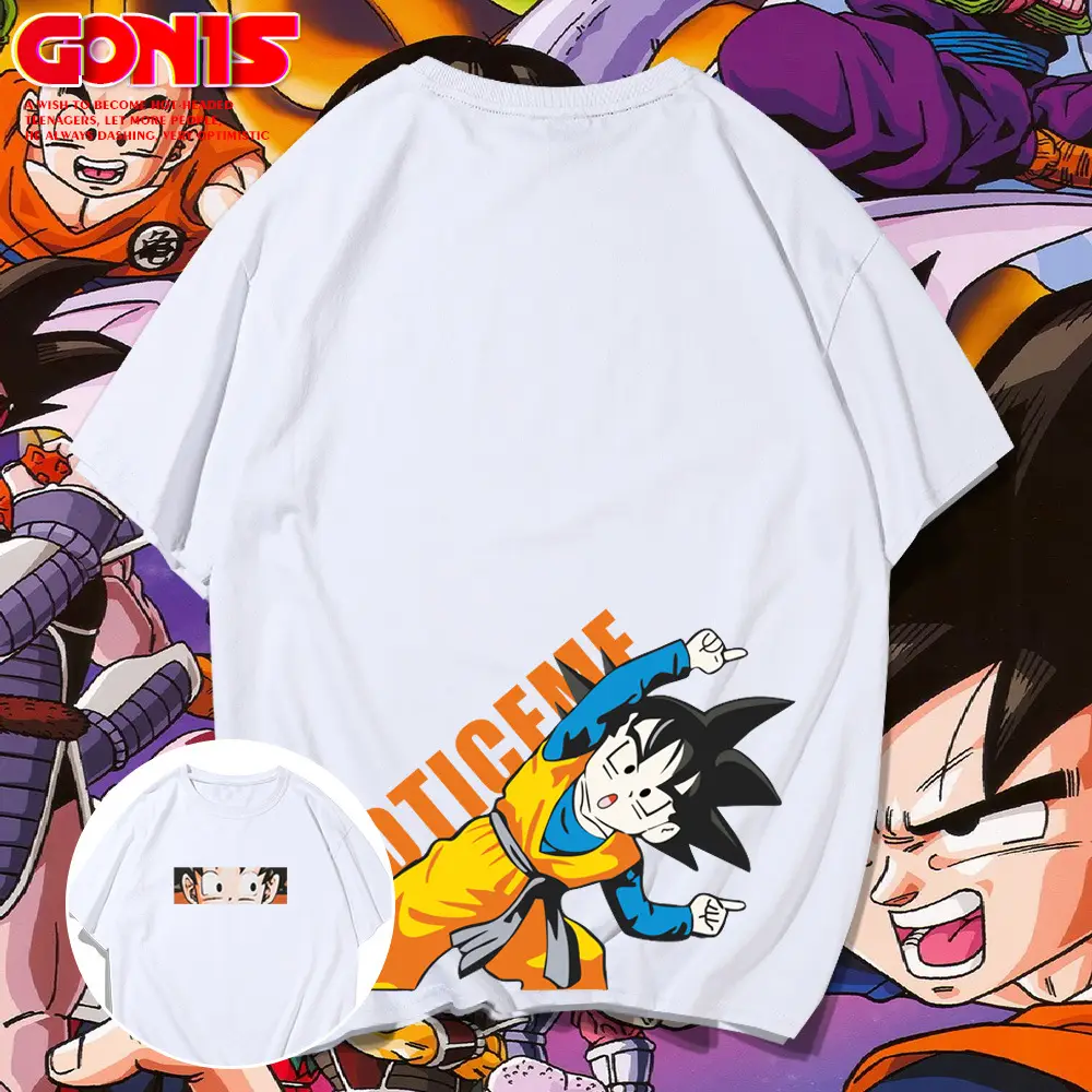 Dragon Ball Monkey King T-Shirt Pink Pure Cotton Men Women