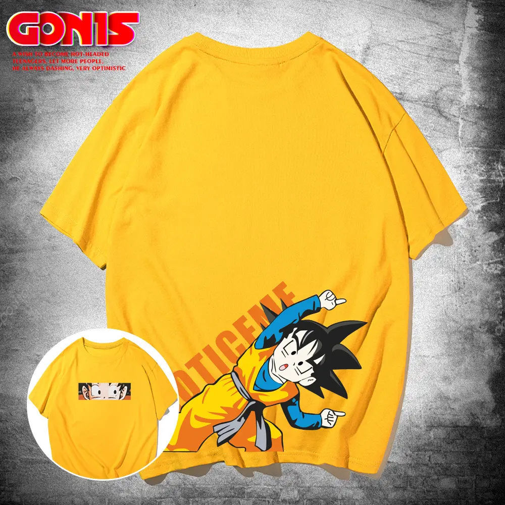 Dragon Ball Monkey King T-Shirt Pink Pure Cotton Men Women