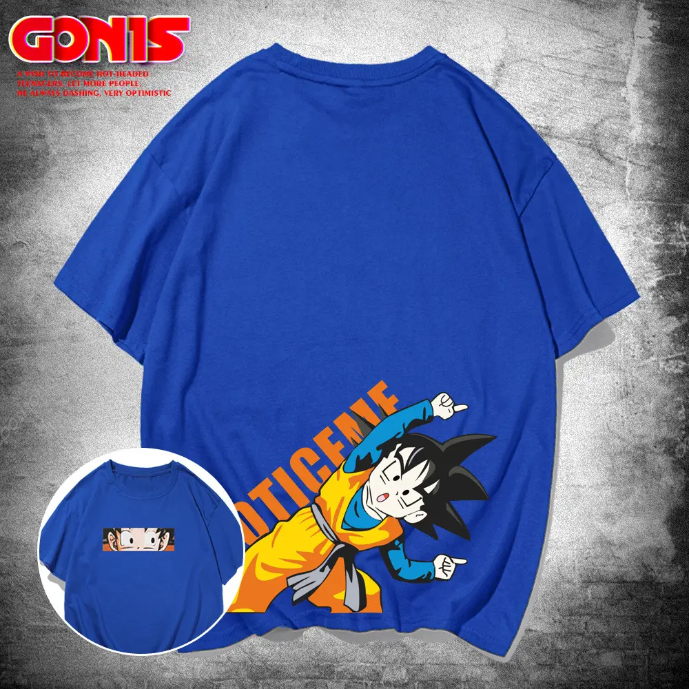 Dragon Ball Monkey King T-Shirt Pink Pure Cotton Men Women