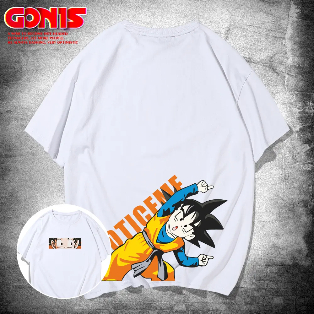 Dragon Ball Monkey King T-Shirt Pink Pure Cotton Men Women