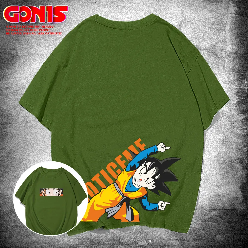 Dragon Ball Monkey King T-Shirt Pink Pure Cotton Men Women